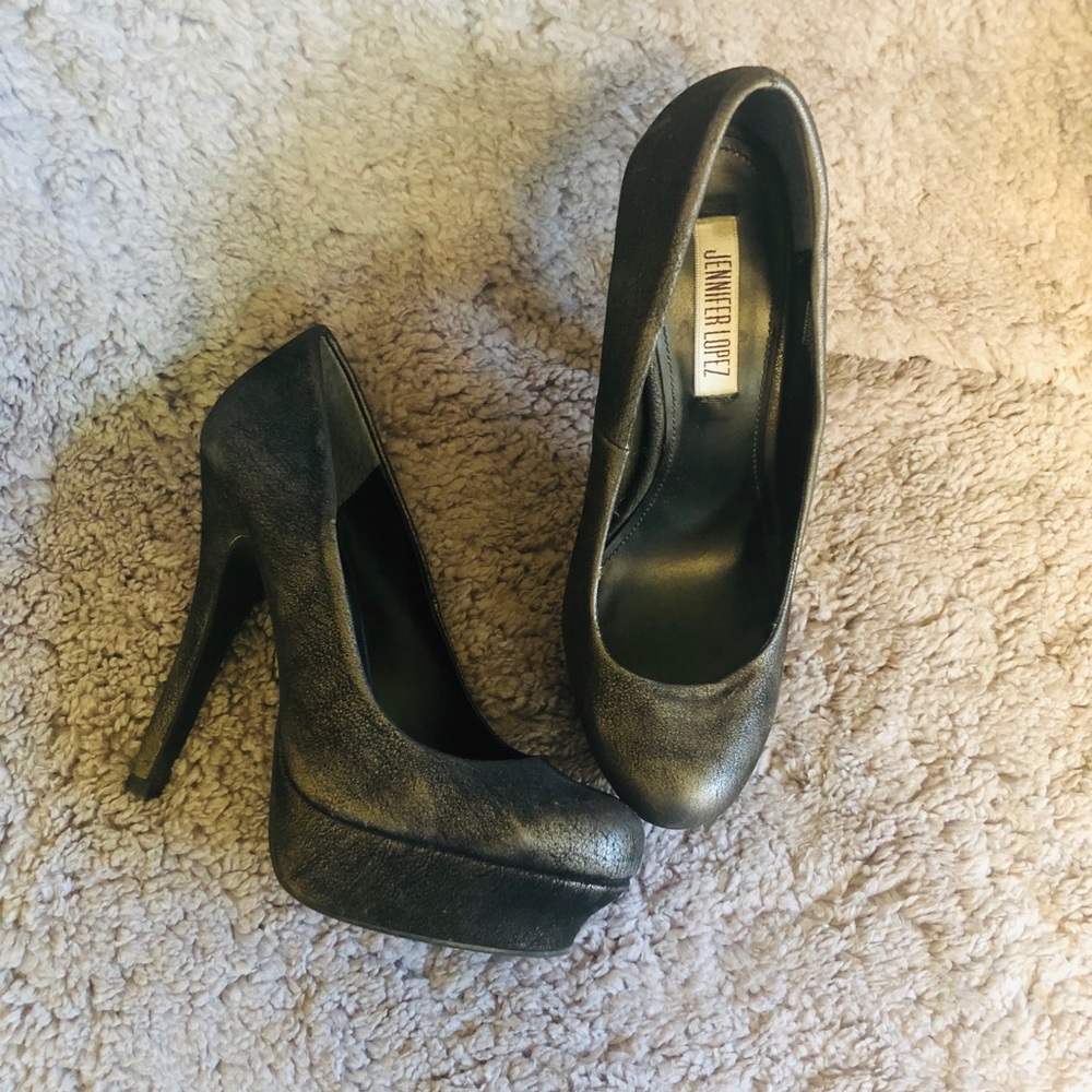 Black/Silver Platform heels